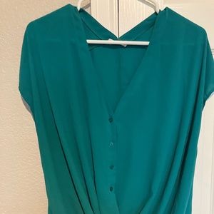 Women’s “Lush” Teal Shirt, Size S